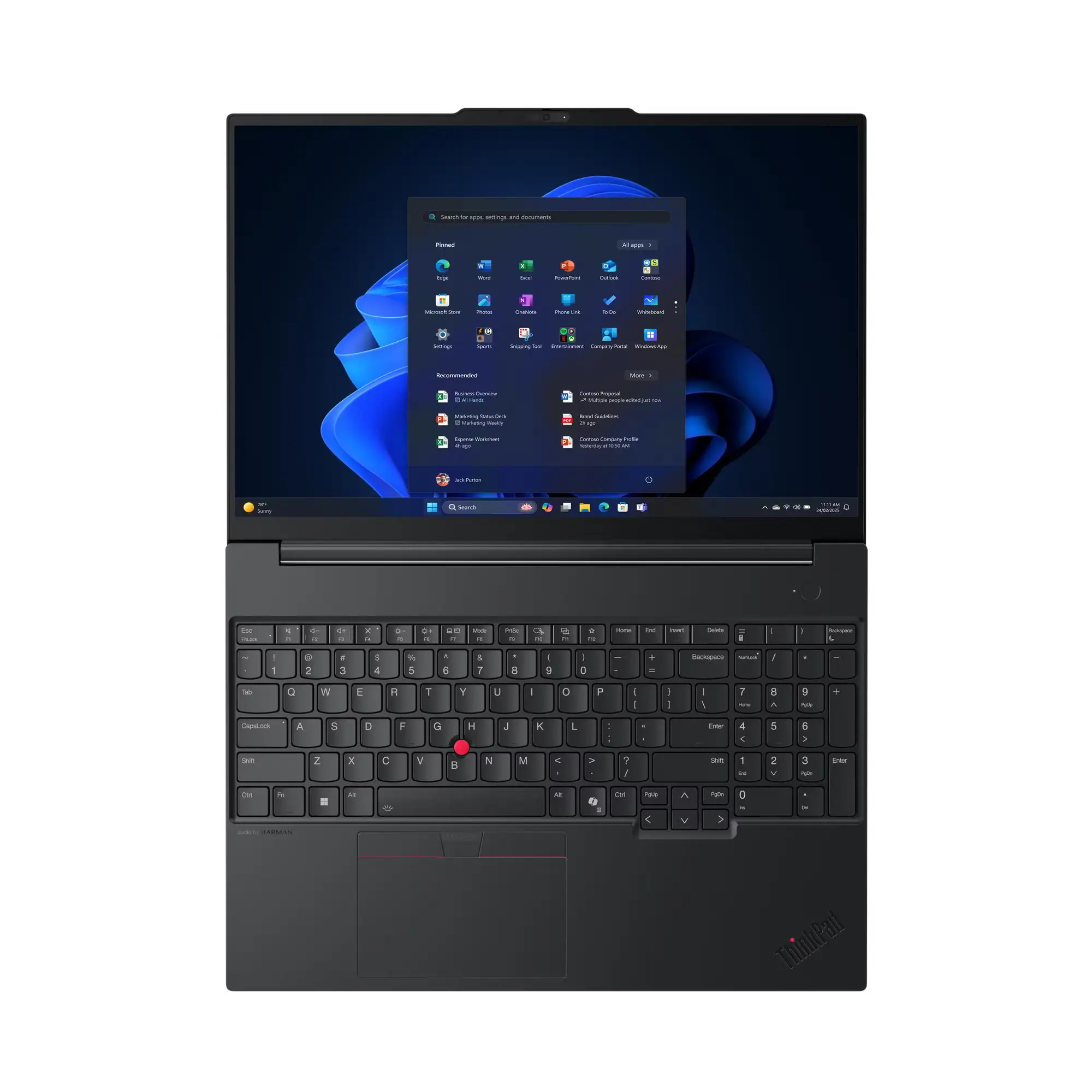 Grafika ukazuje czarnego laptopa ułożonego na płasko