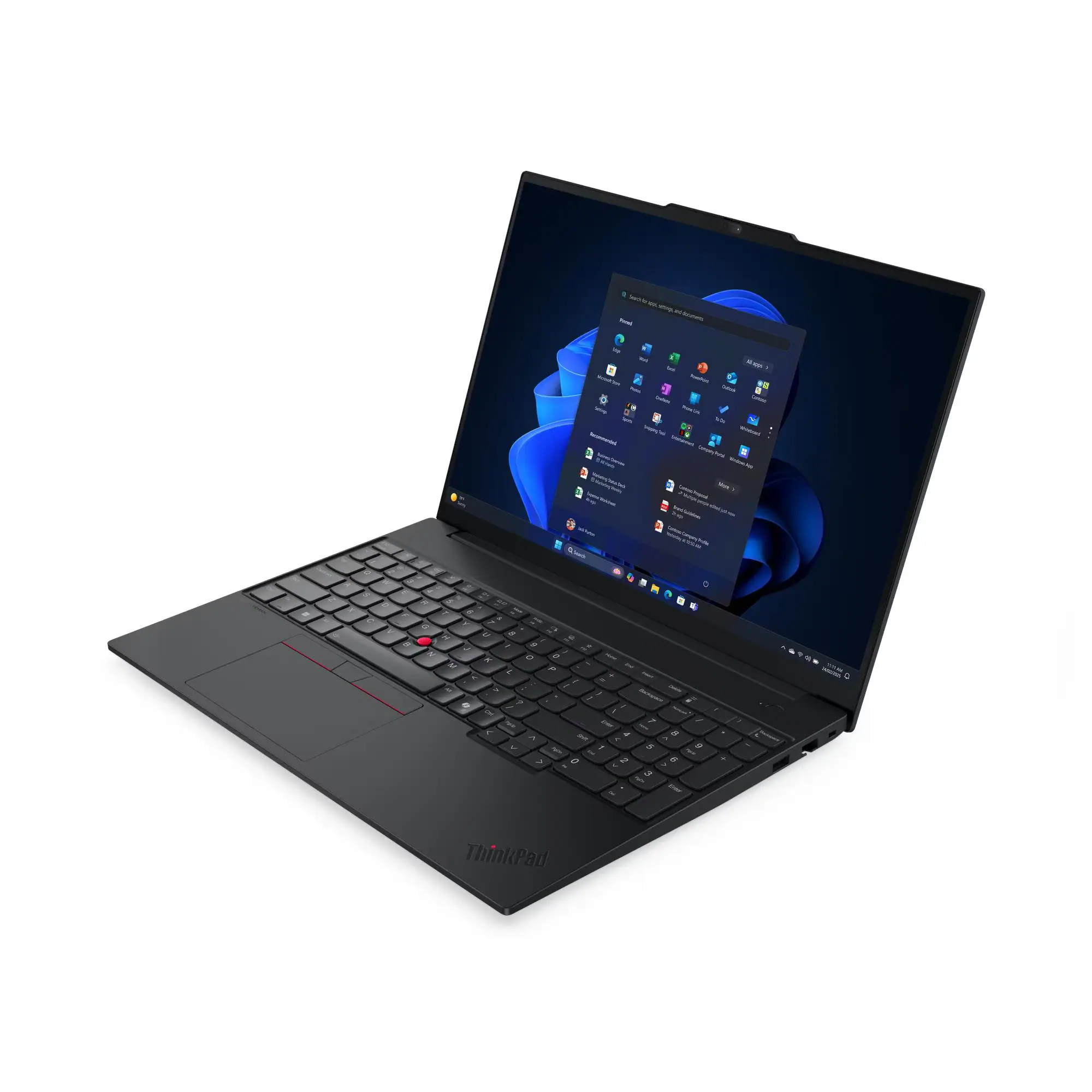 Zdjęcie pokazuje czarnego otwartego laptopa
