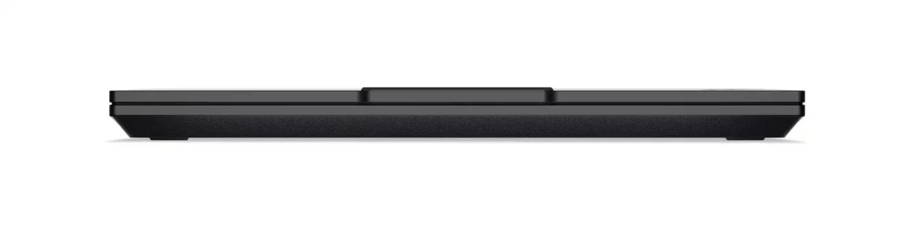 Zamknięty laptop widziany przodem